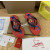 Christian Louboutin Red Graphic‑Print Studded Flip‑Flop Sandals