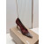 Christian Louboutin Burgundy Mesh Crystal 85mm Stiletto Heel Pointed‑Toe Pumps