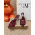 Christian Louboutin Burgundy Mesh Pink Crystal‑Embellished 100mm Pointed‑Toe Stiletto Heel Mules