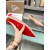 Christian Louboutin Nude Patent Leather Pointed‑Toe Low‑Wedge Heel Flats