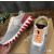 Christian Louboutin Multi‑Color Glitter‑Suede Mesh Lace‑Up Sneakers Red Shark‑Tooth Sole