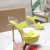 Christian Louboutin Neon Yellow Patent 150mm Clear‑Strap Platform Mule Heels