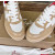 Christian Louboutin Beige White Mixed‑Media Spiked Low‑Top Sneakers