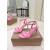 Christian Louboutin Pink Nappa Leather 85mm Stiletto Heel Ankle‑Strap Sandals