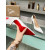 Christian Louboutin White Patent Scalloped 100mm heel Pump