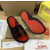 Christian Louboutin Black Crystal Slide Sandals With Red Signature Logo
