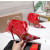 Christian Louboutin Red Satin Checkerboard Crystal Tulle Ruffle 100mm Stiletto Heel Pumps