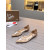 Christian Louboutin Clear PVC Golden Crystal‑Stud Pointed Toe Flat Pumps