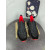 Christian Louboutin Black Spiked‑Sole Chunky Lace‑Up Sneakers With Red Lining