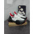 Christian Louboutin White‑Black Spiked Chunky Lace‑Up Sneakers Red Lining