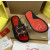 Christian Louboutin Black Red Logo‑Print Spiked Slide Sandals Red Footbed