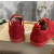 Christian Louboutin Red Suede Monochrome Spiked Low‑Top Men’s Sneakers