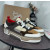 Christian Louboutin Brown‑White Suede‑Mesh Spiked Platform Lace‑Up Sneakers