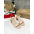 Christian Louboutin Nude Leather Block heel Ankle Strap Sandal