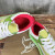 Christian Louboutin White‑Green Leather Spiked Platform Low‑Top Sneakers
