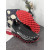Christian Louboutin Black Silver‑Spiked Slip‑On Sneakers Red Shark‑Tooth Sole