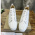 Christian Louboutin White Full‑Spike High‑Top Leather Sneakers