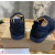 Christian Louboutin Navy Suede Black‑Spiked Low‑Top Sneakers