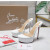 Christian Louboutin White Patent 150mm Clear‑Strap Platform Mule Heels