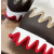 Christian Louboutin Beige‑Brown Knit Sock‑Style Shark‑Tooth Sole High‑Top Sneaker Boots