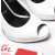 Christian Louboutin Lady Z 120 White Patent Peep‑Toe Platform Stiletto Heel Pumps
