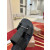 Christian Louboutin Black Leather Two‑Strap Slide Sandals