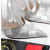 Christian Louboutin Silver Satin Checkerboard Crystal Tulle Ruffle 100mm Stiletto Heel Pumps