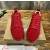 Christian Louboutin Red Suede Monochrome Spiked Low‑Top Men’s Sneakers