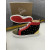 Christian Louboutin Black Printed Suede Red‑Trim Gold‑Spiked High‑Top Sneakers