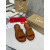 Christian Louboutin Brown Suede Flat Slide Sandal