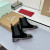 Christian Louboutin Black Suede Silver‑Spiked Chelsea Ankle Boots