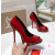 Christian Louboutin Lady Z 120 Red Patent Peep‑Toe Platform Stiletto Heel Pumps