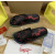 Christian Louboutin Black Logo‑Print Slides Rainbow Crystal‑Trimmed Sole
