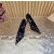 Christian Louboutin Black Velvet Gold‑Leopard Print Pointed‑Toe 120mm Stiletto High Heel Pumps
