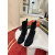 Christian Louboutin Black Suede Metal‑Buckle Block Heel Ankle Boots
