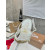 Christian Louboutin White Croc‑Embossed 45mm Block Heel Thong Sandals