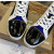 Christian Louboutin Color‑Block Patent Suede Canvas High‑Top Sneakers