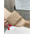 Christian Louboutin Stitched Logo Beige Leather Flat Open‑toe Slide