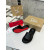 Christian Louboutin Black Leather Platform Flat Slide Sandal