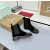 Christian Louboutin Black Suede Silver‑Spiked Chelsea Ankle Boots