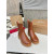 Christian Louboutin Brown Leather Buckle‑Strap Lug‑Sole Chelsea Ankle Boots