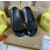 Christian Louboutin Black Silver‑Spiked Platform Slide Sandals