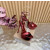 Christian Louboutin Red Metallic 150mm Platform Ankle‑Strap High‑Heel Sandals