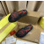 Christian Louboutin Black Rubber Slide Sandals Red Circular Logo Print