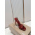 Christian Louboutin Metallic Red 100mm Stiletto Heel Slingback Sandals