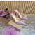 Christian Louboutin Dusty Purple Satin Checkered Crystal‑Embellished 100mm Stiletto Heel Ankle‑Strap Pumps