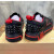 Christian Louboutin Black Red Piping Spiked Platform Low‑Top Sneakers