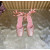 Christian Louboutin Pink Satin Crystal‑Embellished Ankle‑Tie Ballet Flats