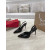 Christian Louboutin Black Patent 100mm Heel Slingback Pointed‑Toe Pumps