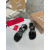 Christian Louboutin Croc‑embossed Black Leather Block Heel Thong Sandal